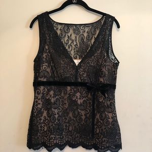 Ann Taylor Loft Camisole Lace Overlay Size 10